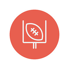 Image showing Football poster thin line icon