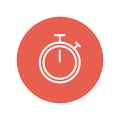 Image showing Stop watch thin line icon