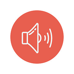 Image showing Loudspeaker thin line icon