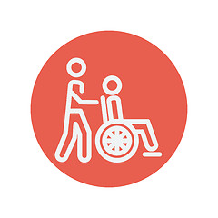 Image showing Nursing care thin line icon