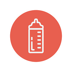 Image showing Feeding bottle thin line icon