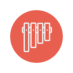 Image showing Vibraphone thin line icon