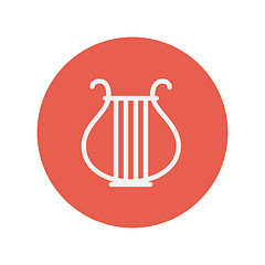 Image showing Lyre thin line icon