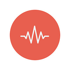 Image showing Sound wave beats thin line icon