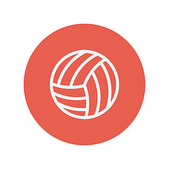 Image showing Volleyball ball thin line icon