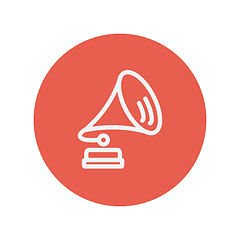 Image showing Gramophone thin line icon