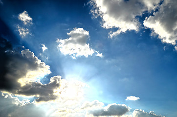 Image showing A blue sky with clouds.