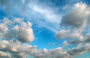 Image showing A blue sky with clouds.