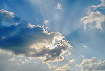 Image showing A blue sky with clouds.
