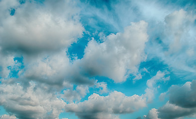 Image showing A blue sky with clouds.