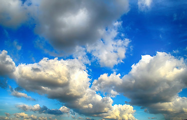 Image showing A blue sky with clouds.