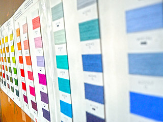 Image showing Close up of Color Swatches sample