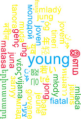 Image showing Young multilanguage wordcloud background concept