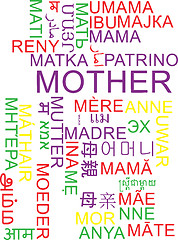 Image showing Mother multilanguage wordcloud background concept