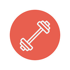 Image showing Barbell thin line icon