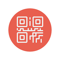 Image showing QR code thin line icon