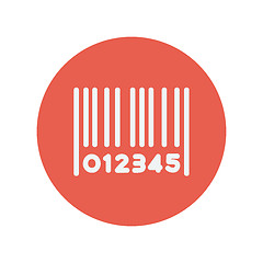 Image showing Barcode thin line icon