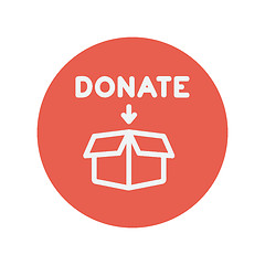 Image showing Donation box thin line icon