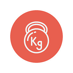 Image showing Kettlebell thin line icon