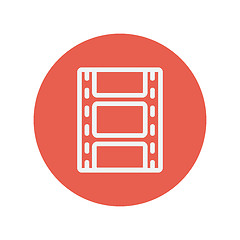 Image showing Film strip with image thin line icon