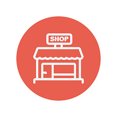 Image showing Business shop thin line icon