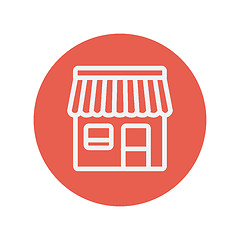 Image showing Store stall thin line icon