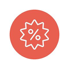 Image showing Discount tag thin line icon