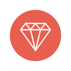 Image showing Diamond thin line icon