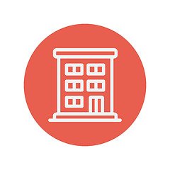 Image showing Residential building thin line icon