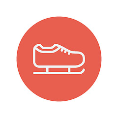 Image showing Ice skate thin line icon