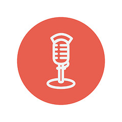 Image showing On air microphone thin line icon