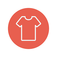 Image showing T-shirt thin line icon