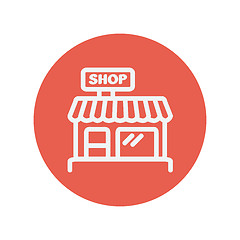 Image showing Shop store thin line icon