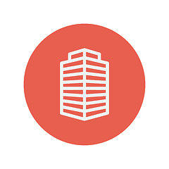 Image showing Small office building thin line icon