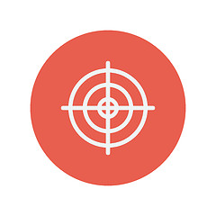 Image showing Crosshair target thin line icon