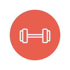 Image showing Dumbell thin line icon