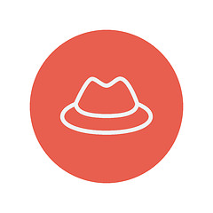 Image showing Classic hat thin line icon