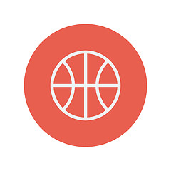 Image showing Basketball ball thin line icon