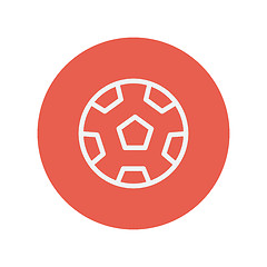 Image showing Soccer ball thin line icon