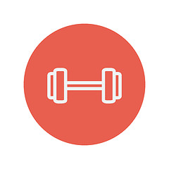 Image showing Dumbell thin line icon