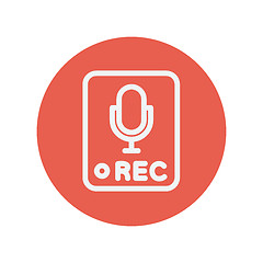 Image showing Recording station sign thin line icon