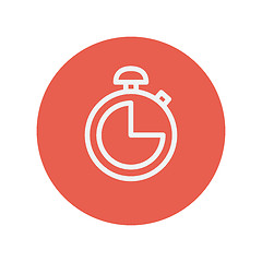 Image showing Stopwatch thin line icon