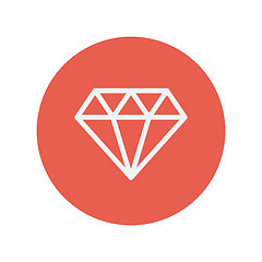 Image showing Dazzling diamond thin line icon