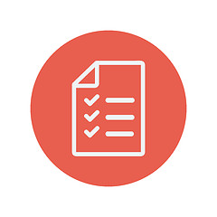 Image showing Checklist thin line icon