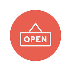 Image showing Open sign thin line icon