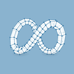 Image showing Infinity symbol. Can be used as design element, emblem, icon. 