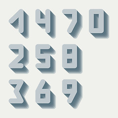 Image showing Number icons. Vector set. 