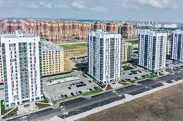 Image showing Construction of residential district in Tyumen