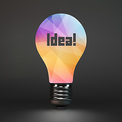 Image showing Lightbulb idea symbol. 3d vector illustration. 