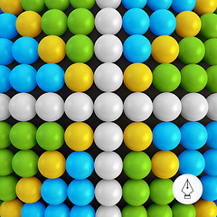 Image showing Abstract technology background with balls. Spheric pattern. 